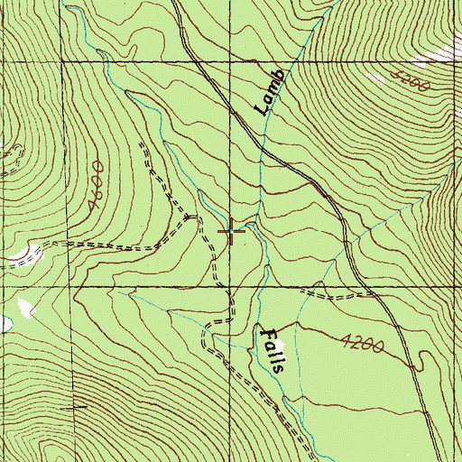 Topographic Map of Lamb Creek, WA