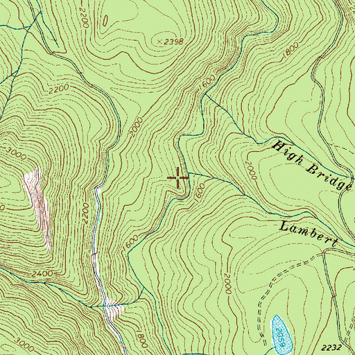 Topographic Map of Lambert Creek, WA