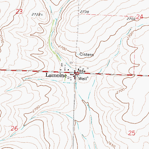 Topographic Map of Lamoine, WA