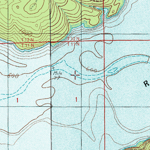 Topographic Map of Landers Creek, WA