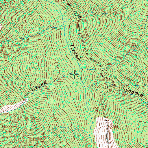 Topographic Map of Langille Creek, WA