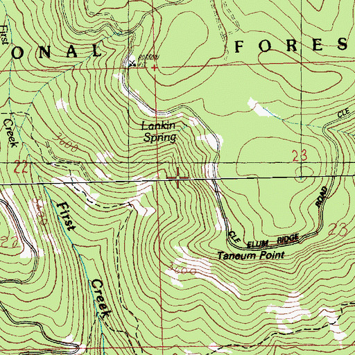 Topographic Map of Lankin Spring, WA
