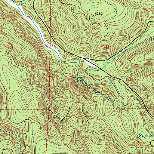 Topographic Map of Laramie Creek, WA