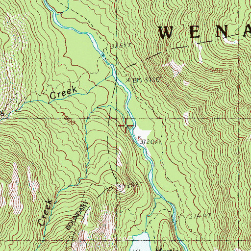 Topographic Map of Larch Lakes Creek, WA