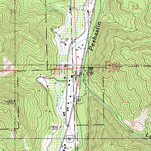 Topographic Map of Larsen Creek, WA