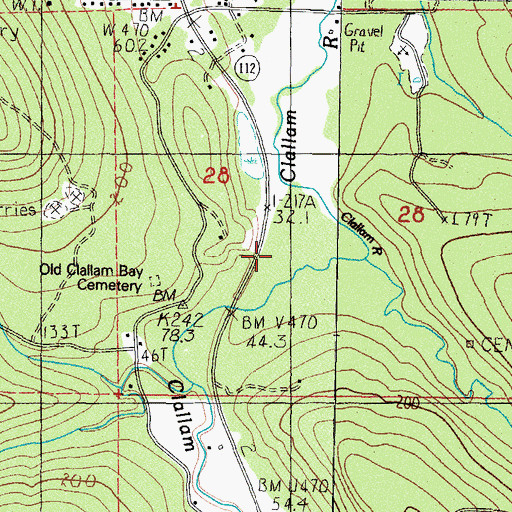 Topographic Map of Last Creek, WA