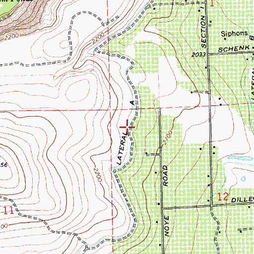 Topographic Map of Lateral A, WA