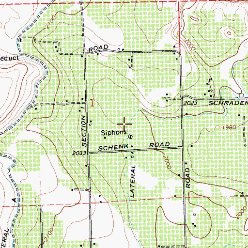 Topographic Map of Lateral B, WA