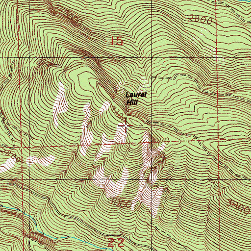 Topographic Map of Laurel Hill, WA