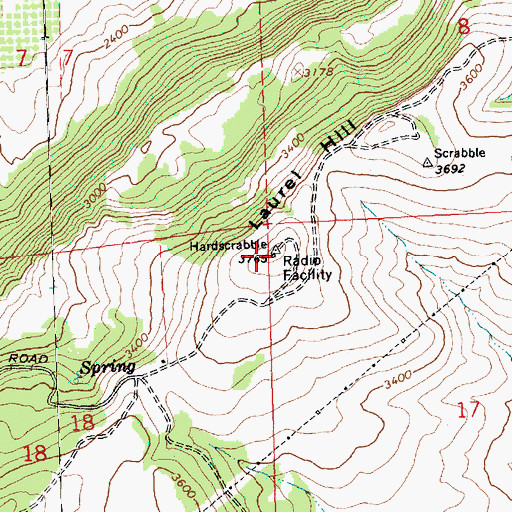 Topographic Map of Laurel Hill, WA