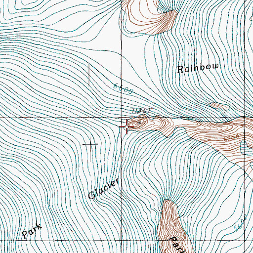 Topographic Map of Lava Divide, WA