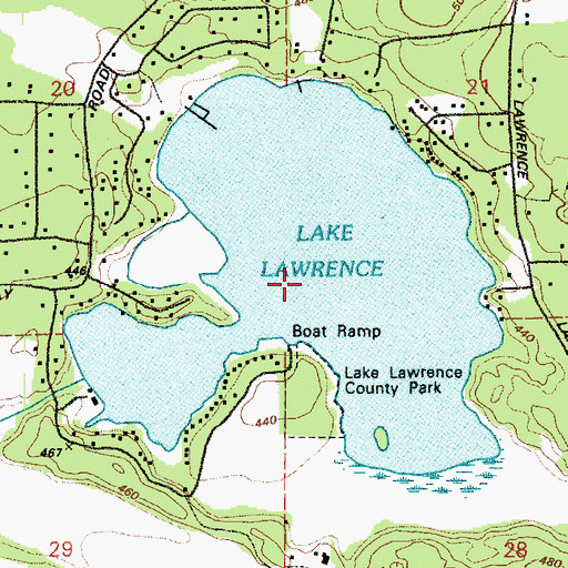 Topographic Map of Lake Lawrence, WA