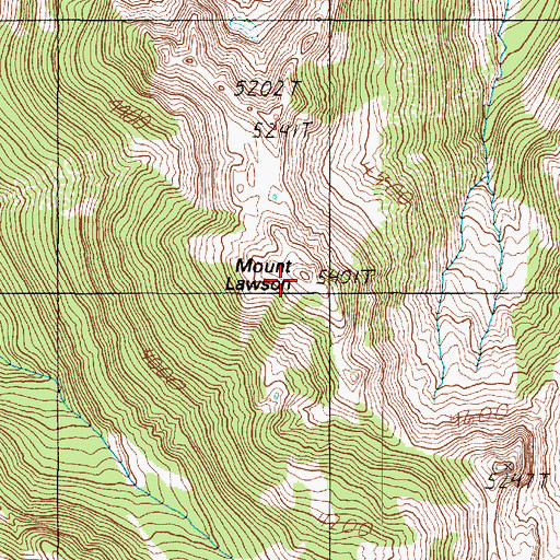 Topographic Map of Mount Lawson, WA