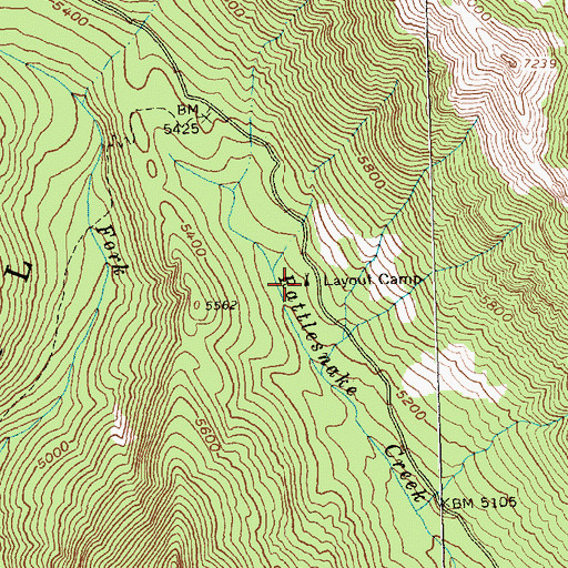 Topographic Map of Layout Camp, WA