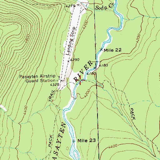 Topographic Map of Lease Creek, WA