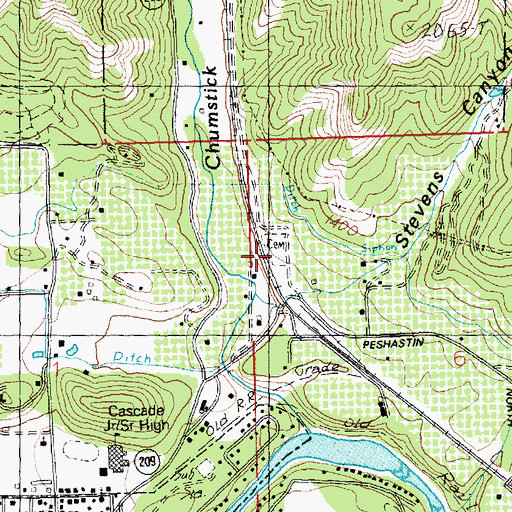 Topographic Map of Leavenworth Cemetery, WA