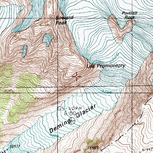Topographic Map of Lee Promontory, WA