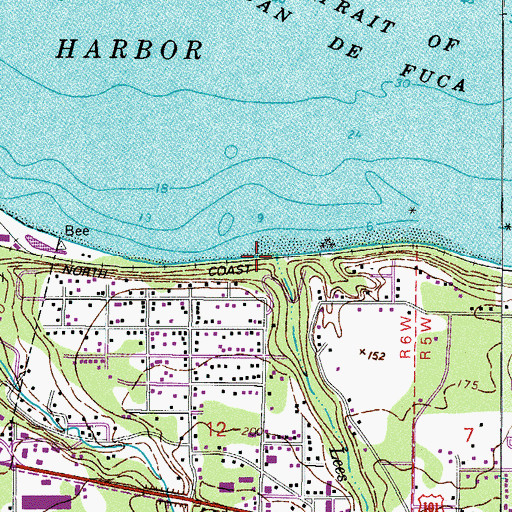 Topographic Map of Lees Creek, WA