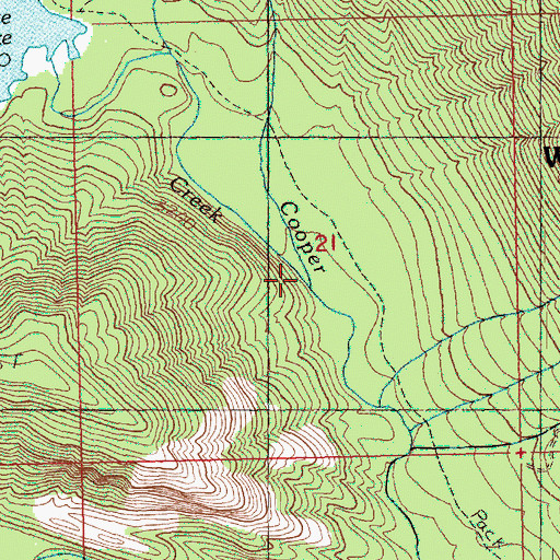Topographic Map of Lemah Creek, WA