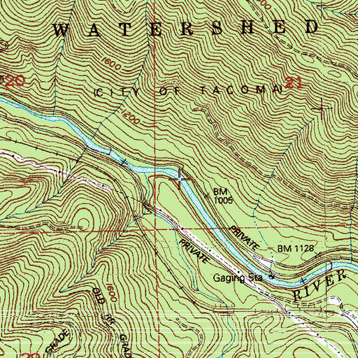 Topographic Map of Lemolo, WA