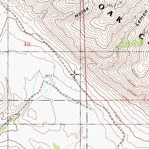 Topographic Map of Lemon Canyon, WA