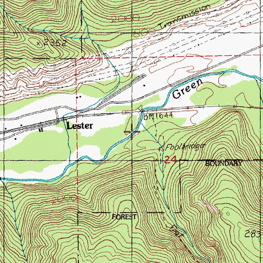 Topographic Map of Lester Creek, WA