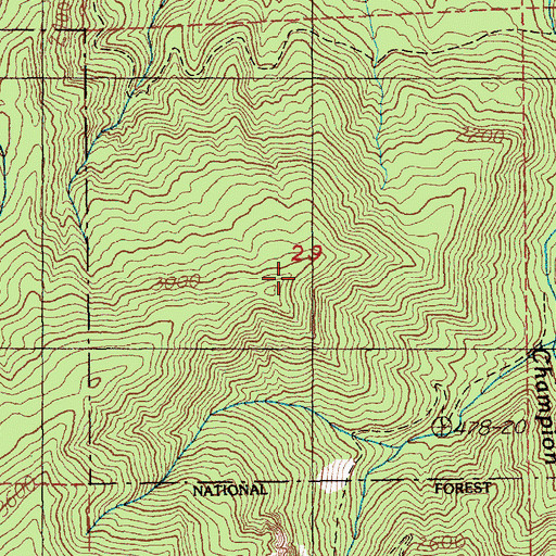 Topographic Map of Lester Trail, WA