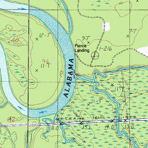 Topographic Map of Majors Creek, AL