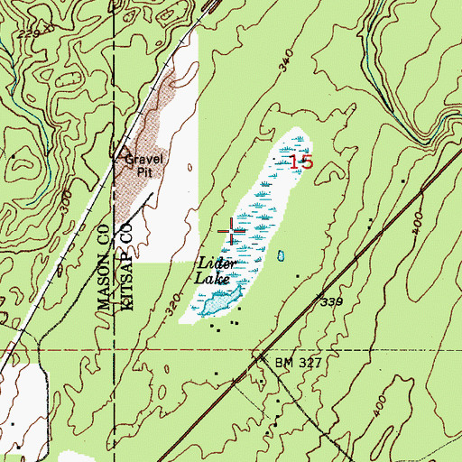 Topographic Map of Lider Lake, WA