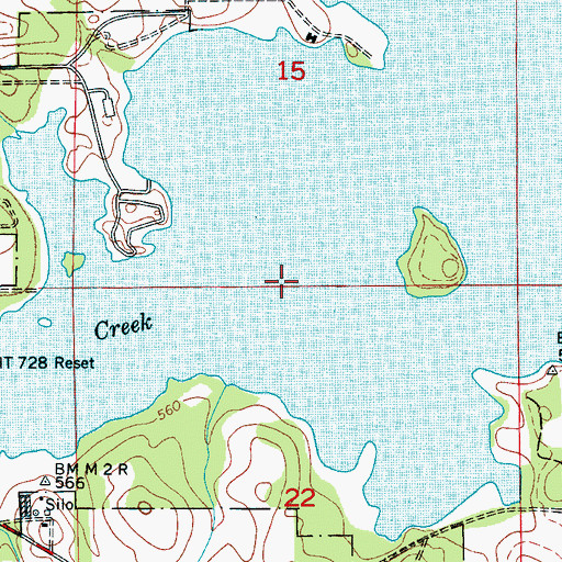 Topographic Map of Mallard Creek, AL