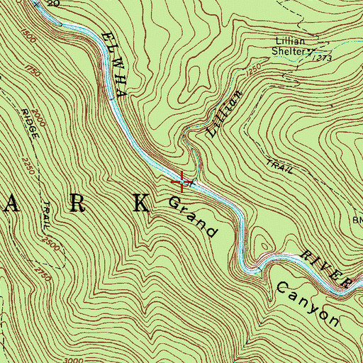 Topographic Map of Lillian River, WA