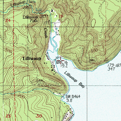 Topographic Map of Lilliwaup Creek, WA