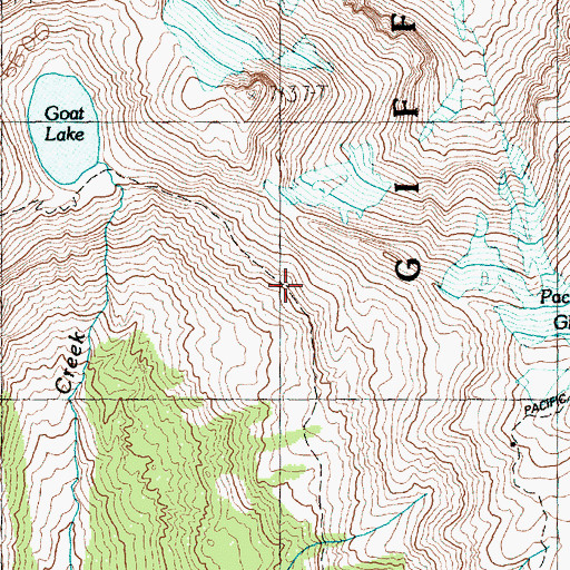 Topographic Map of Lily Basin Trail, WA