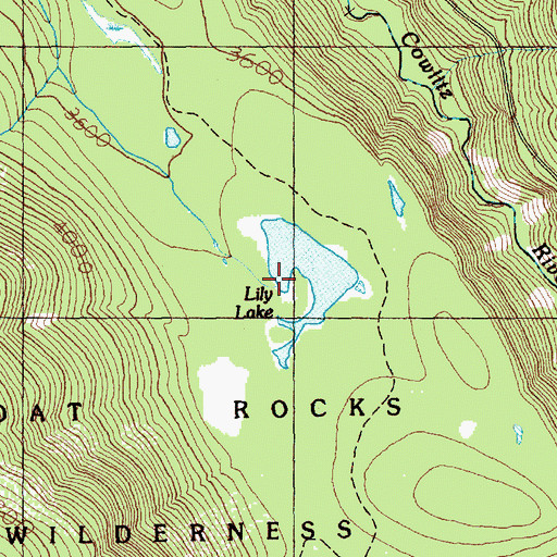 Topographic Map of Lily Lake, WA