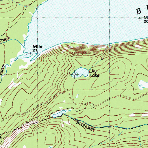 Topographic Map of Lily Lake, WA
