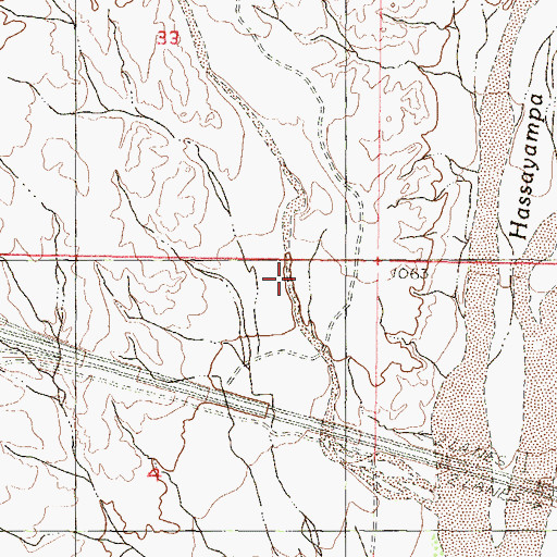Topographic Map of Wheeler Well, AZ
