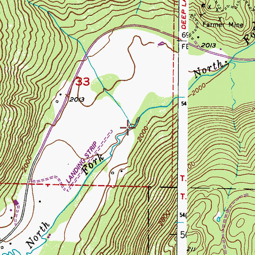 Topographic Map of Lime Creek, WA