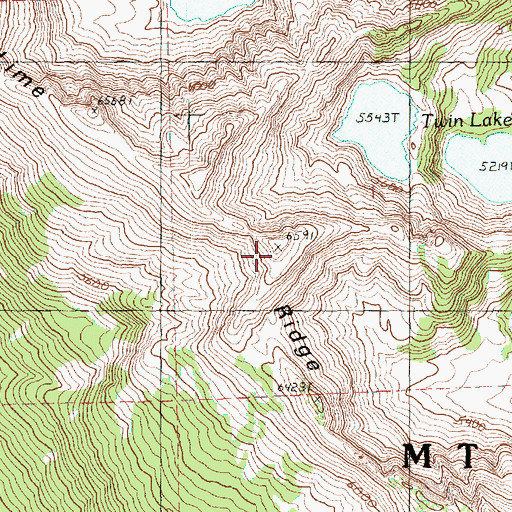 Topographic Map of Lime Ridge, WA
