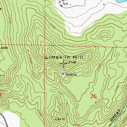 Topographic Map of Limekiln Hill, WA