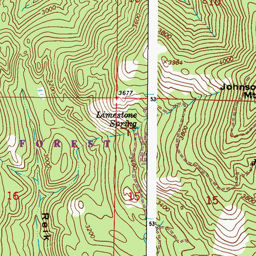 Topographic Map of Limestone Spring, WA