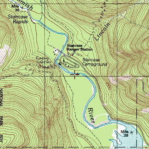 Topographic Map of Lincoln Creek, WA