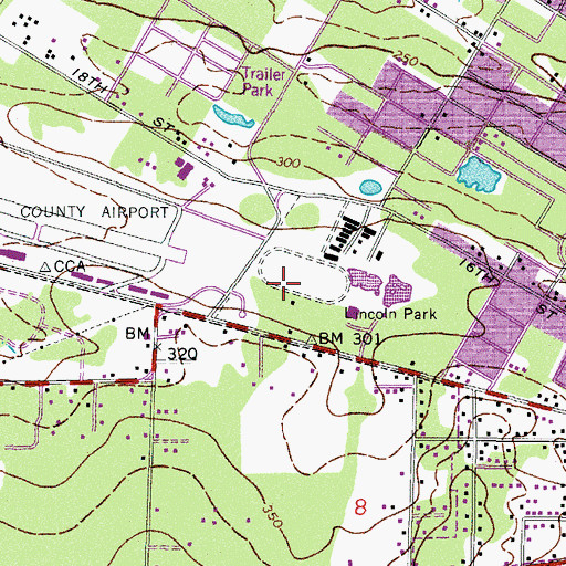 Topographic Map of Lincoln Park, WA