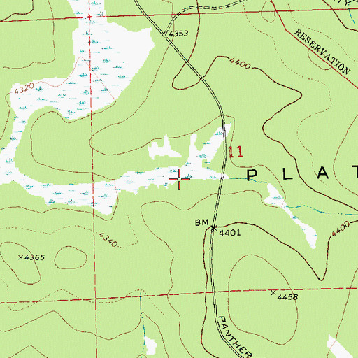 Topographic Map of Lincoln Plateau, WA