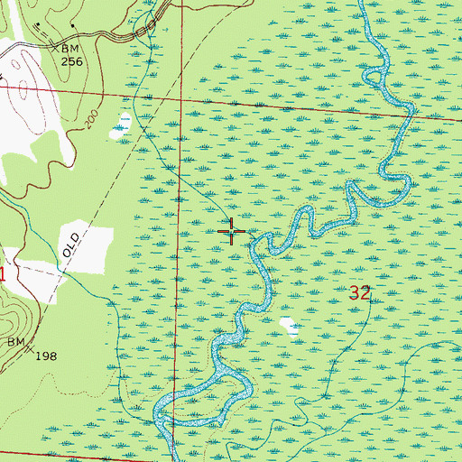 Topographic Map of Malone Mill Creek, AL