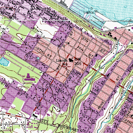 Topographic Map of Choice Community School, WA
