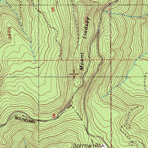 Topographic Map of Mount Lindsay, WA