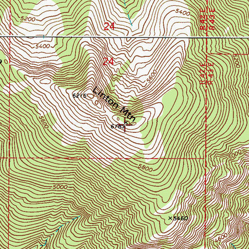 Topographic Map of Linton Mountain, WA