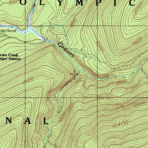 Topographic Map of Litchy Creek, WA