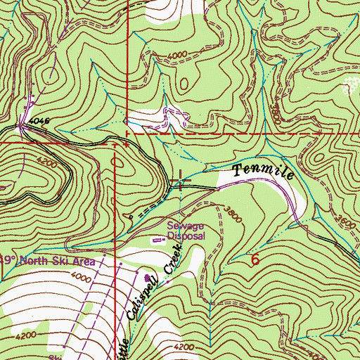 Topographic Map of Little Calispell Creek, WA