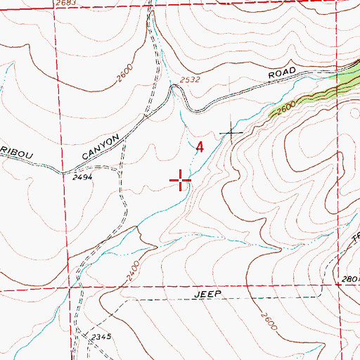 Topographic Map of Little Caribou Creek, WA